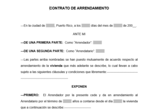 Contrato - Arrendamiento