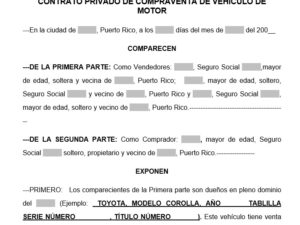 Contrato - CompraVenta de Vehículos